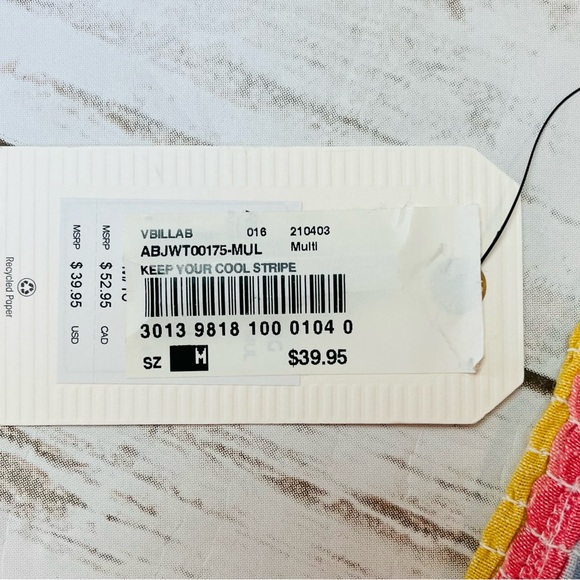 Billabong Keep Your Cool Stripe Ruffle Crop Tank Top Size M Medium NWT - Picture 4 of 11